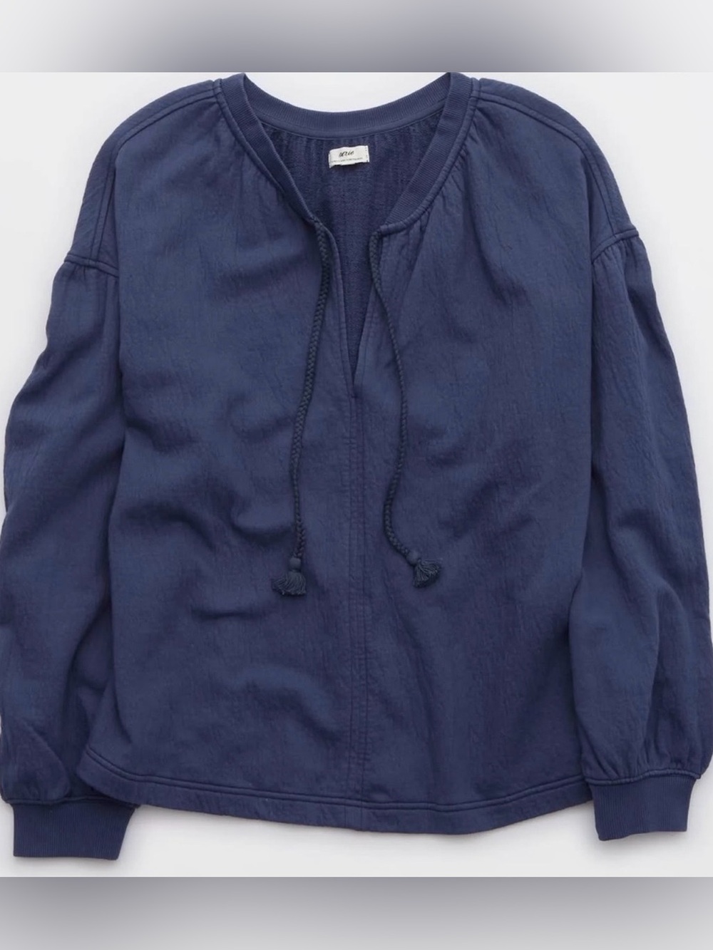 NWT - Aerie “Easy Street” Braided Tassel Tie Pullover - Oversized